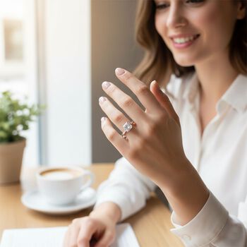 LUXURIANT IGI zertifizierter VS-EF Labor Diamant Ring in 950 Platin - 1 ct.