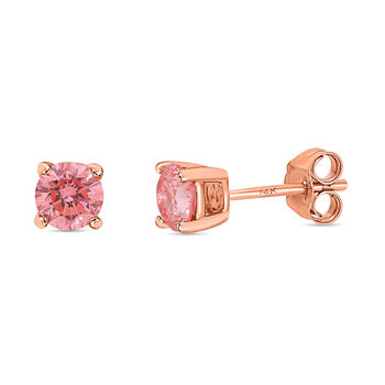 LUXURIANT 1 ct. SGL zertifizierte VS rosa Labor Diamant Ohrringe in 585 Ros&eacute;gold