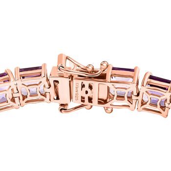 D'Joy AAA Rose De France Amethyst 19cm Armband - 32,42 ct.