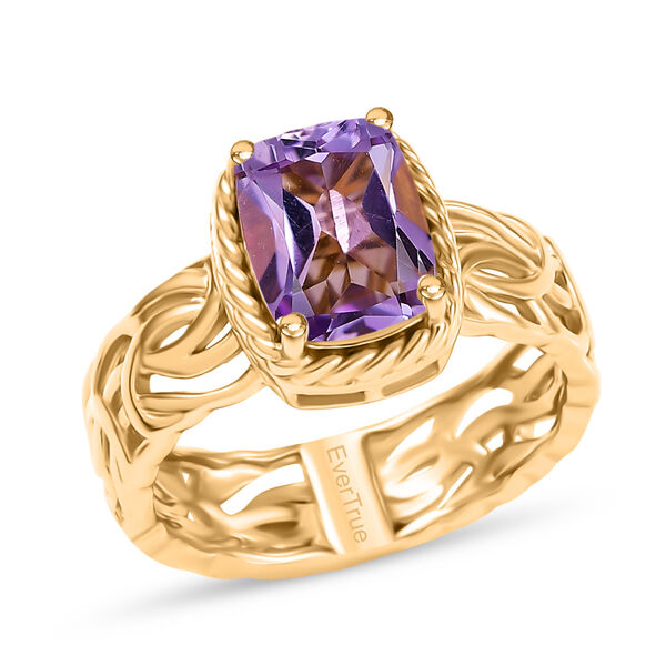 EVER TRUE AA Rose De France Amethyst Ring Nickelfreies Messing (Gr&ouml;&szlig;e 17.00) ca. 1,94 ct image number 3