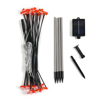 Set aus 4 solarbetriebenen Gartenlichtern im Gl&uuml;hw&uuml;rmchen-Design, 8 Lichtmodi, 70 cm