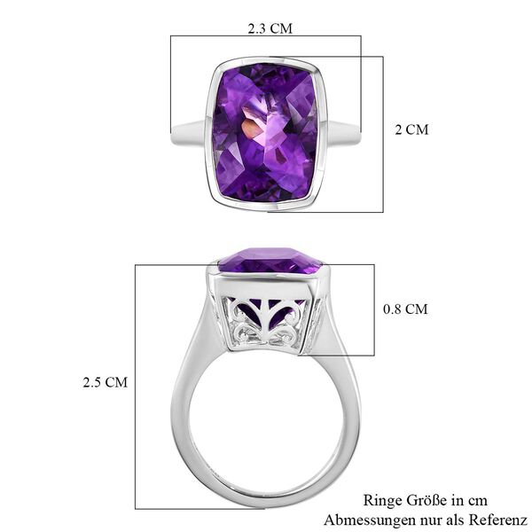 Nat&uuml;rlicher, marokkanischer Amethyst-Solit&auml;r-Ring - 10,83 ct. image number 7