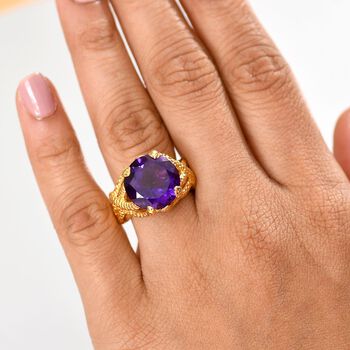 Afrikanischer Amethyst Ring Messing (Gr&ouml;&szlig;e 18.00) ca. 9,76 ct