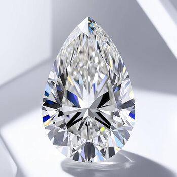 LUXURIANT VS Labor Diamant ungefasster Edelstein, Tropfen- und Facettenschliff - 5 ct.