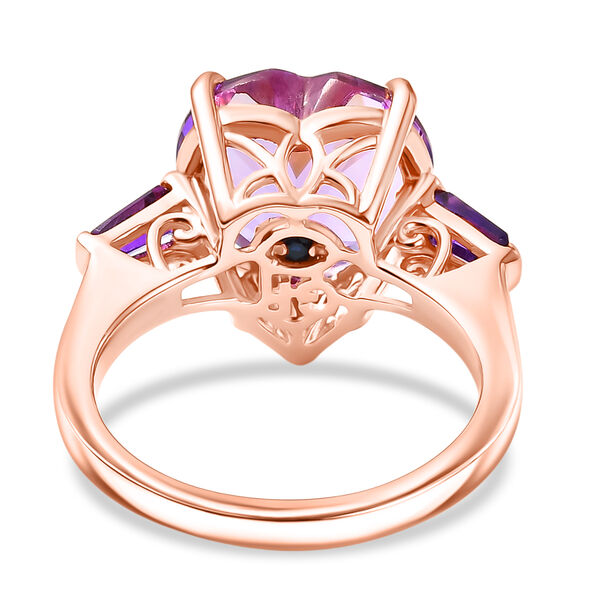 GP Amore Kollektion- AA Rose De France Amethyst, afrikanisches Amethyst und blaues Saphir Schmuckset image number 14