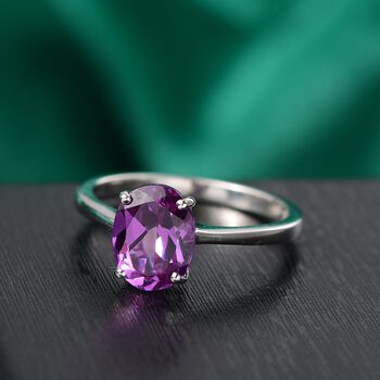 AAA Lab Grown Farbwechsel-Saphir Ring 417 Gold (Gr&ouml;&szlig;e 17.00) ca. 2.50 ct