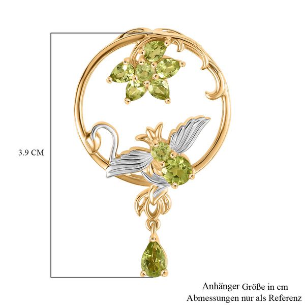 D&rsquo;Joy Peridot zweifarbiger Anh&auml;nger - 1,95 ct. image number 6