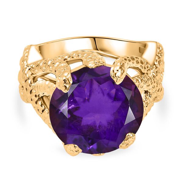 Afrikanischer Amethyst Ring Messing (Gr&ouml;&szlig;e 18.00) ca. 9,76 ct