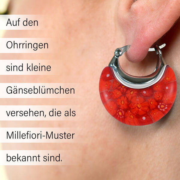 4er-Set Huggie-Ohrringe im Murano-Stil image number 31
